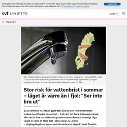 Stor risk för vattenbrist i sommar – läget är värre än i fjol: ”Ser inte bra ut”