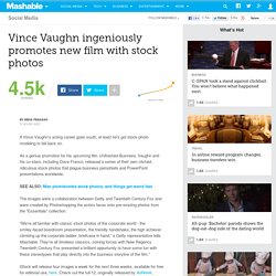 Vince Vaughn ingeniously promotes new film with stock photos