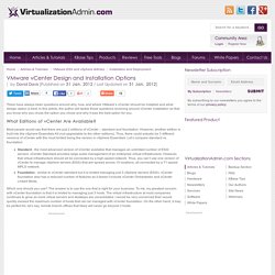 VMware vCenter Design and Installation Options