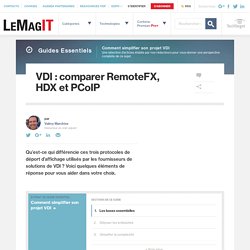 VDI : comparer RemoteFX, HDX et PCoIP
