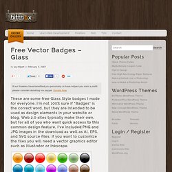Free Vector Badges - Glass