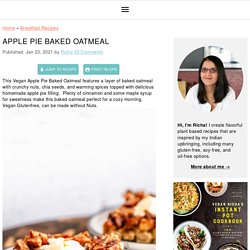 Vegan Apple Pie Baked Oatmeal Recipe