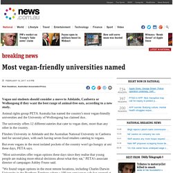 Most vegan-friendly universities named