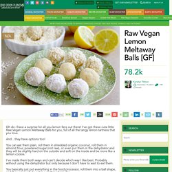 Raw Vegan Lemon Meltaway Balls [GF]