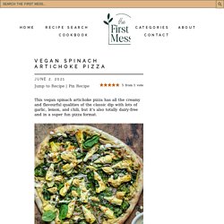 Vegan Spinach Artichoke Pizza (dairy-free!)