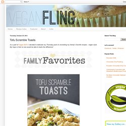 VeganFling: Tofu Scramble Toasts