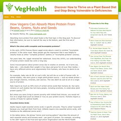 How Vegans Can Absorb More Protein From Beans, Grains, Nuts and Seeds : Vegan Recipes Blog