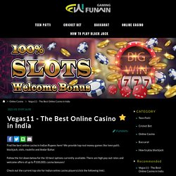 Vegas11 - The Best Online Casino in India