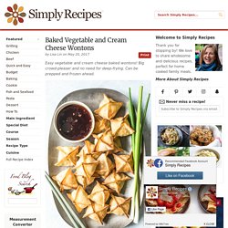 Baked Vegetable and Cream Cheese Wontons Recipe