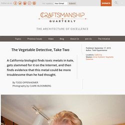 The Vegetable Detective, Take Two - Craftsmanship Quarterly