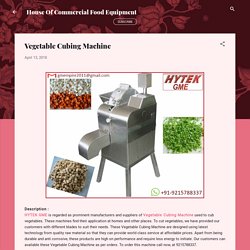 Vegetable Cubing Machine