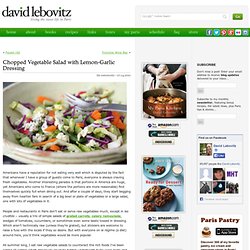Chopped Vegetable Salad with Lemon-Garlic Dressing