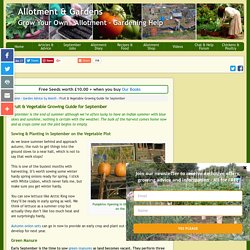 Fruit & Vegetable Growing Guide for September