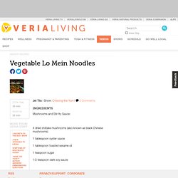 Vegetable Lo Mein Noodles recipe