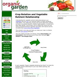 Vegetable Nutrient Relationship