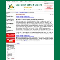 Vegetarian Network Victoria - Alcoholic Beverages