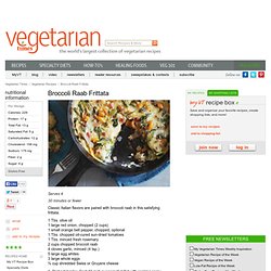 Vegetarian Broccoli Raab Frittata Recipe