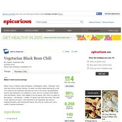 Vegetarian Black Bean Chili Recipe