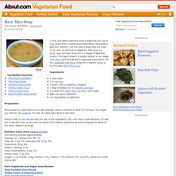 Basic Vegetarian Miso Soup Recipe - Vegetarian Miso Soup Recipe - Japanese Miso Soup Recipe - How to Make Miso Soup