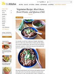 Vegetarian Recipe: Black Bean, Sweet Potato, and Quinoa Chili Recipes