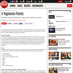 A Vegetarian Pantry : Recipes and Cooking