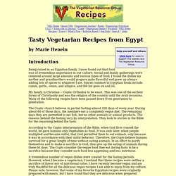 Tasty Vegetarian Recipes from Egypt