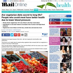 Are vegetarian diets secret to long life? People who avoid meat have better health due to lower blood pressure