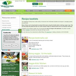 Vegetarian Society - Recipe Booklets