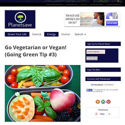 Going Green Tip #3: Go Vegetarian or Vegan! – Planetsave.com: climate change and environmental news