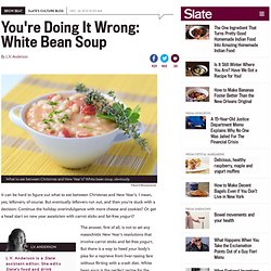 A vegetarian white bean and kale soup recipe that doesn’t taste vegetarian.