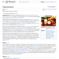 Vegetarianism - Wikipedia