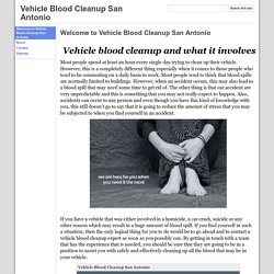 Vehicle Blood Cleanup San Antonio