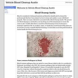 Vehicle Blood Cleanup Austin