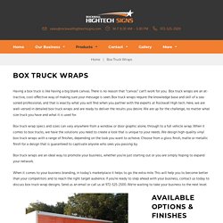 Box Truck and Vehicle Wraps in Rockwall, TX – Rockwall Hightech Signs