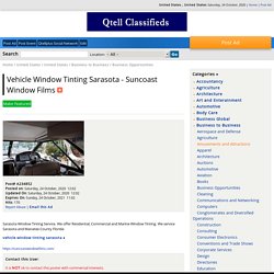 Vehicle Window Tinting Sarasota - Suncoast Window Films