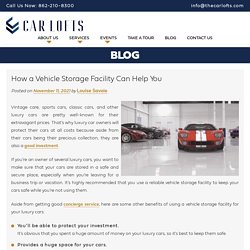 How a Vehicle Storage Facility Can Help You