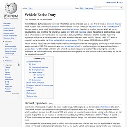 Vehicle Excise Duty