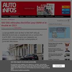 500 000 véhicules électrifiés pour BMW et le double en 2021