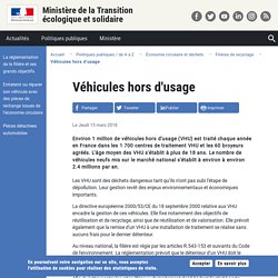 Véhicules hors d'usage