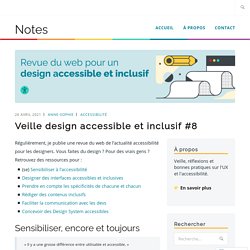 Veille design accessible et inclusif #8 – Notes