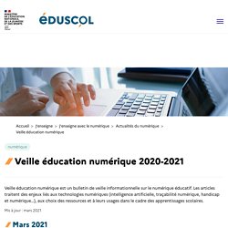 Veille éducation numérique 2020-2021