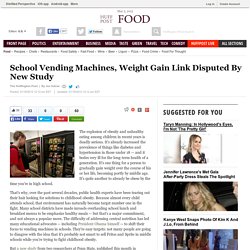 School Vending Machines, Weight Gain Link Disputed By New Study