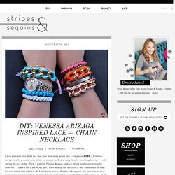 Venessa Arizaga inspired Lace + Chain Necklace