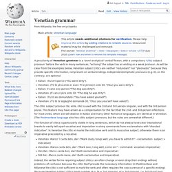 Venetian grammar