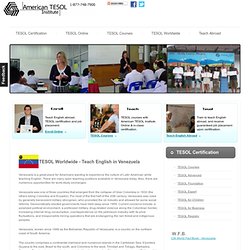 American TESOL Training with Job Placement - venezuela teach
