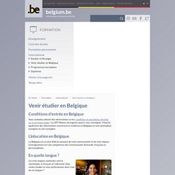 Venir étudier en Belgique