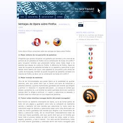 Ventajas de Opera sobre Firefox
