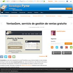 VentasGem, servicio de gestión de ventas gratuito