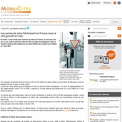 Les ventes de vélos fléchissent en France mais le vélo grandit en ville