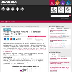 Ventes d’optique : les résultats de la Banque de France à fin avril 2019